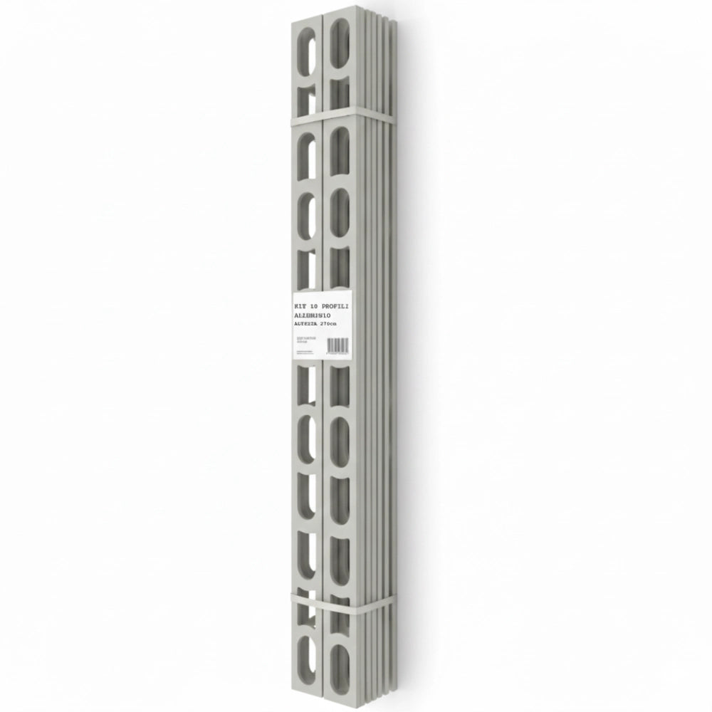 Profili in alluminio verniciato colore grigio cemento 113 a l per finitura parete proangle *** pezzi 10 pz, confezione 1