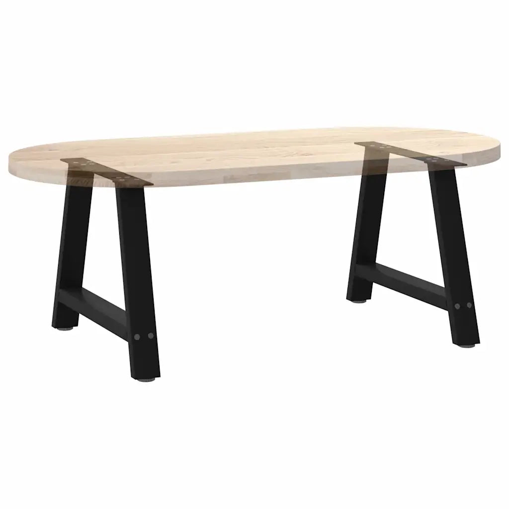vidaXL Gambe per Tavolino da Caffè a Forma di A 2 pz Nere 60x(42-43) cm Acciaio