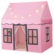 Tenda da gioco 121 x 101 x 137 cm per 3-4 bambini con tappetino antiscivolo design accogliente in cotone poliestere rosa 20_0017981