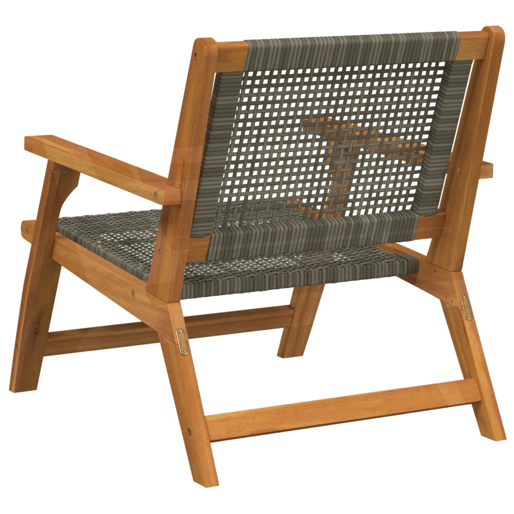 Sedie da Giardino 2 pezzi Grigio 76x67x73.5 cm Legno Massello di Acacia