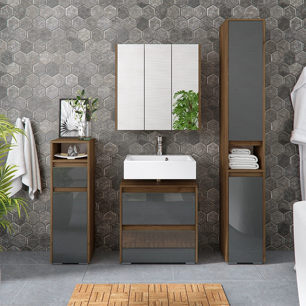 Vicco Mobiletto bagno Antracite lucido 30.2 x 96.3 cm