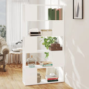 Libreria Divisorio-Scaffale per Libri-Mobile di Stoccaggio Bianco 80x24x155 cm in Truciolato