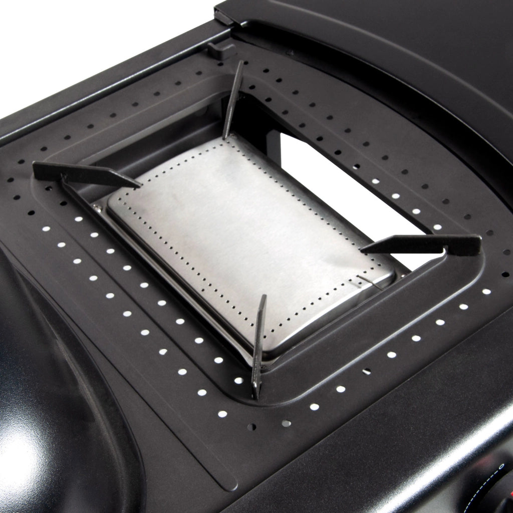 Barbecue a Gas Cheffo a 3 Fuochi Accensione Piezoelettrica 130,5x50,5x93 cm Potenza 8,5 kW in Acciaio Nero