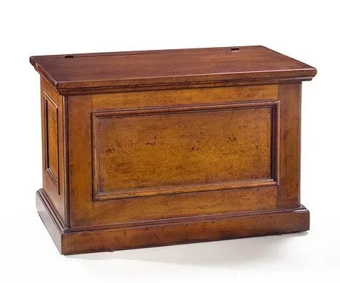 Cassapanca arte povera con ruote in legno grezza l.78 p.47 h.51 (2133) - Mobili 2G