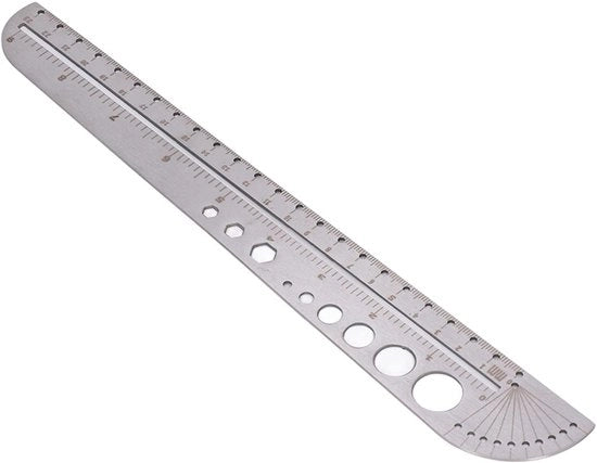Misuratore di livello in acciaio inossidabile 268 mm - strumento di misura - leggero - portatile - pratico - duraturo - livellatrice