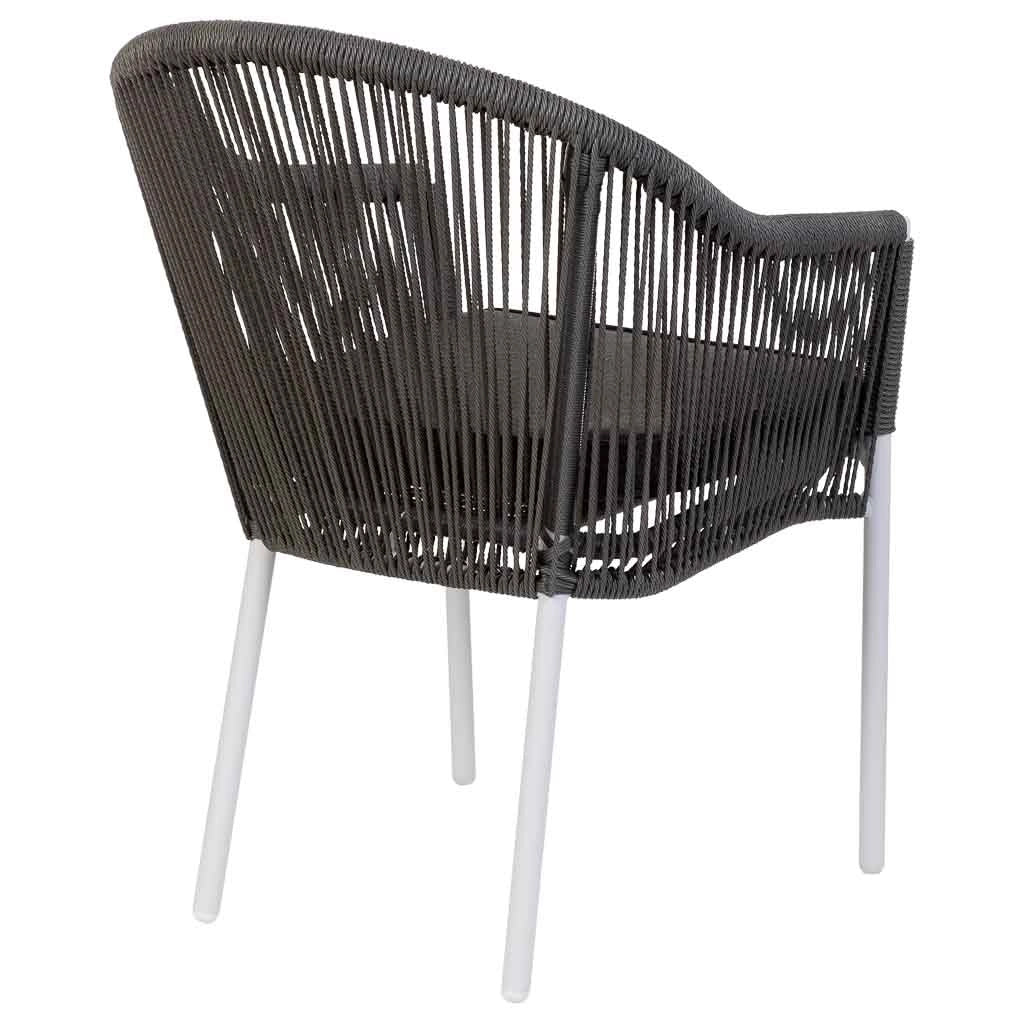Sedia in rattan sintetico grigio 57x63x84,5