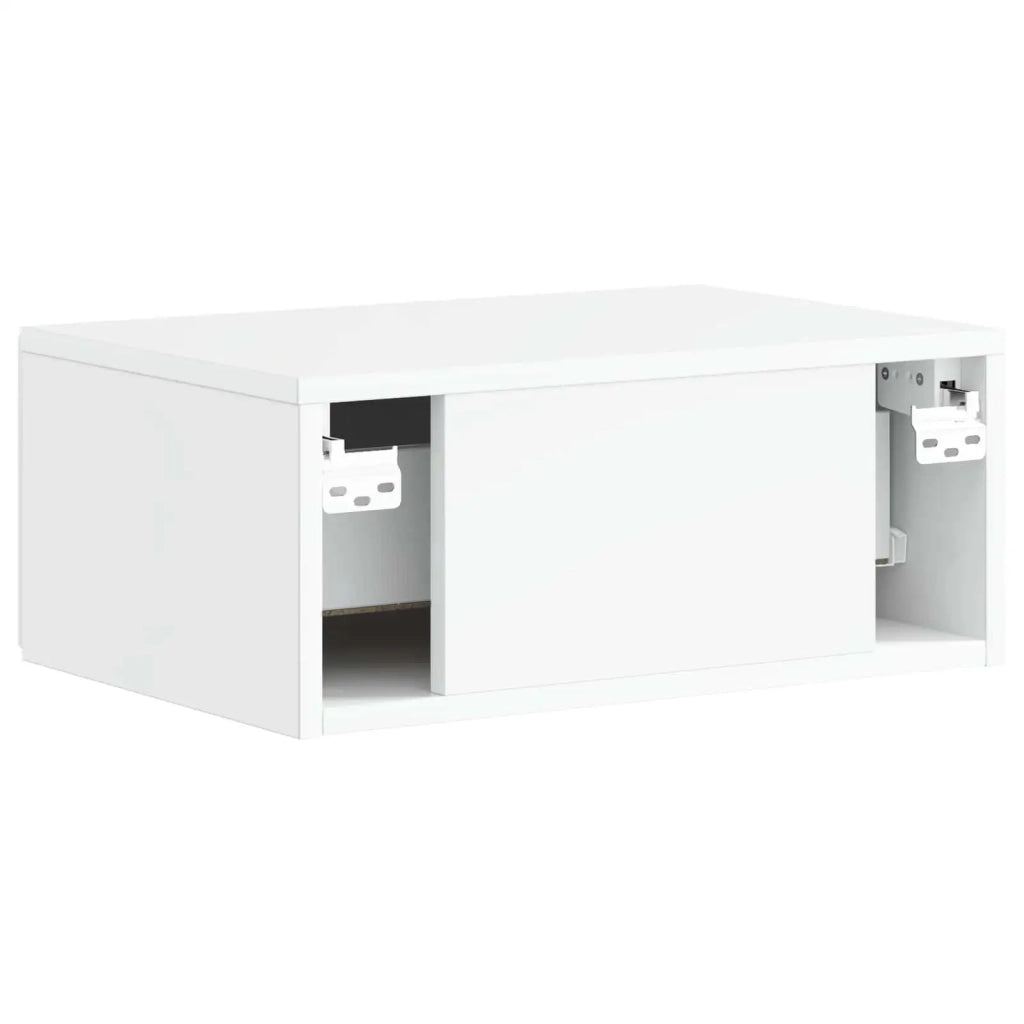 Mobiletto da notte a muro Bianco Lucido 49 x 34,5 x 20 cm 899133