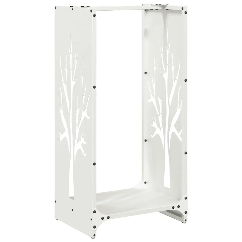 Rastrelliera per Legna da Ardere Bianca 40x30x80 cm CFW5401736