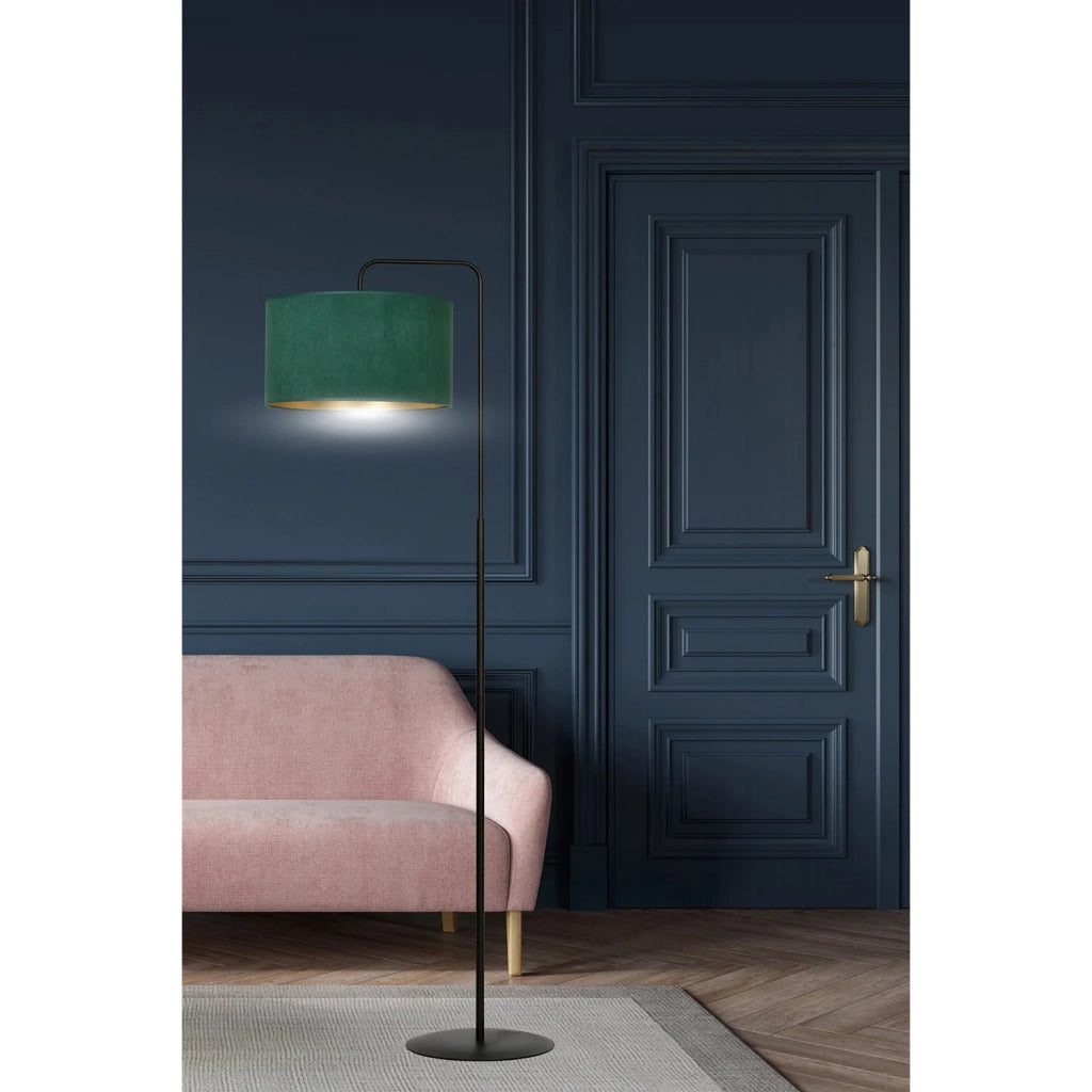 Piantana Contemporaneo Ganesha Acciaio Nero Verde 1 Luce E27 Ip20
