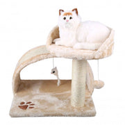 Trade Shop - Tiragraffi Nobleza Houseboat 2 Piani Con Cuccia Morbida 49 X 42 X 42 Cm Gatti -