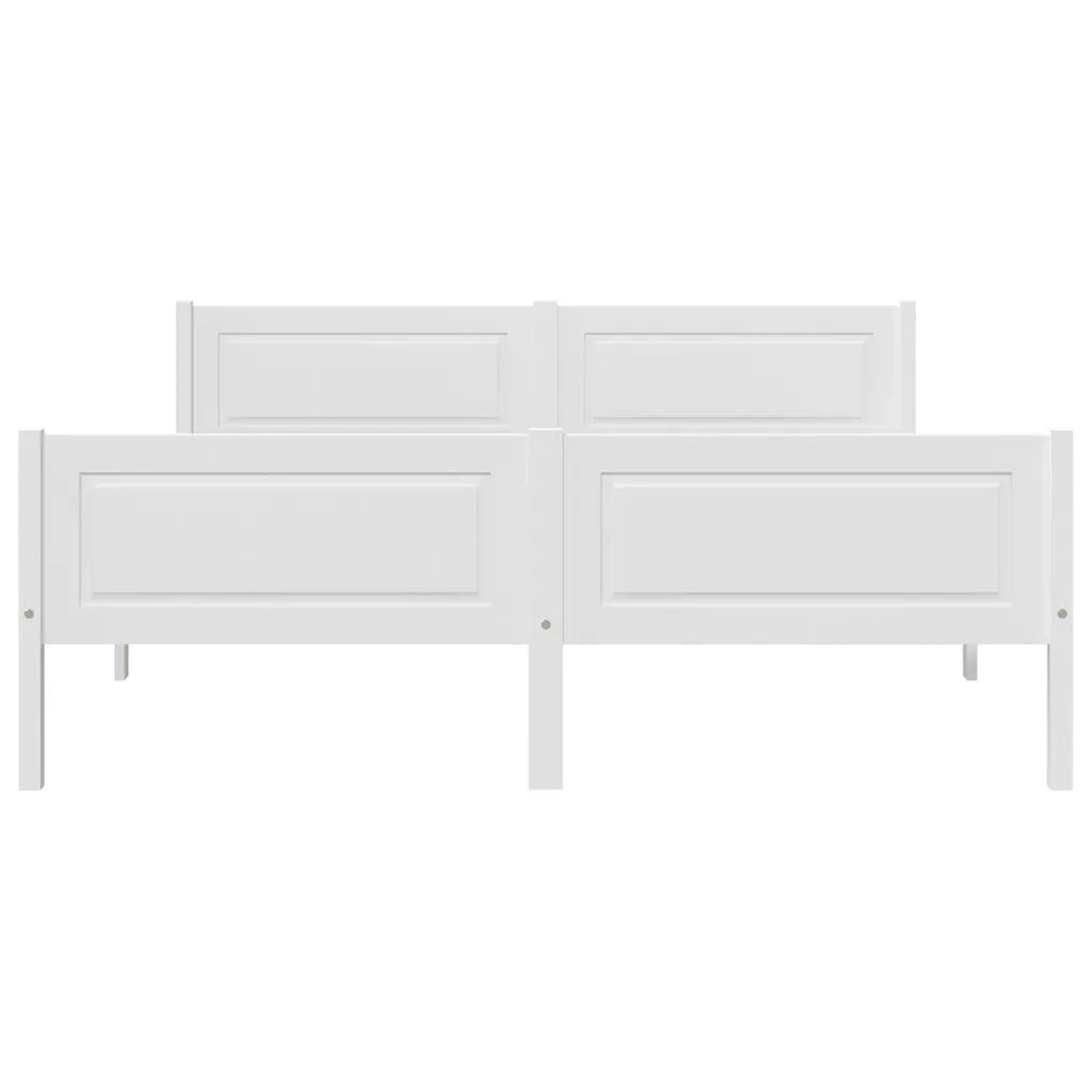 Giroletto-Struttura Letto Bianco in Massello di Pino 160x200 cm