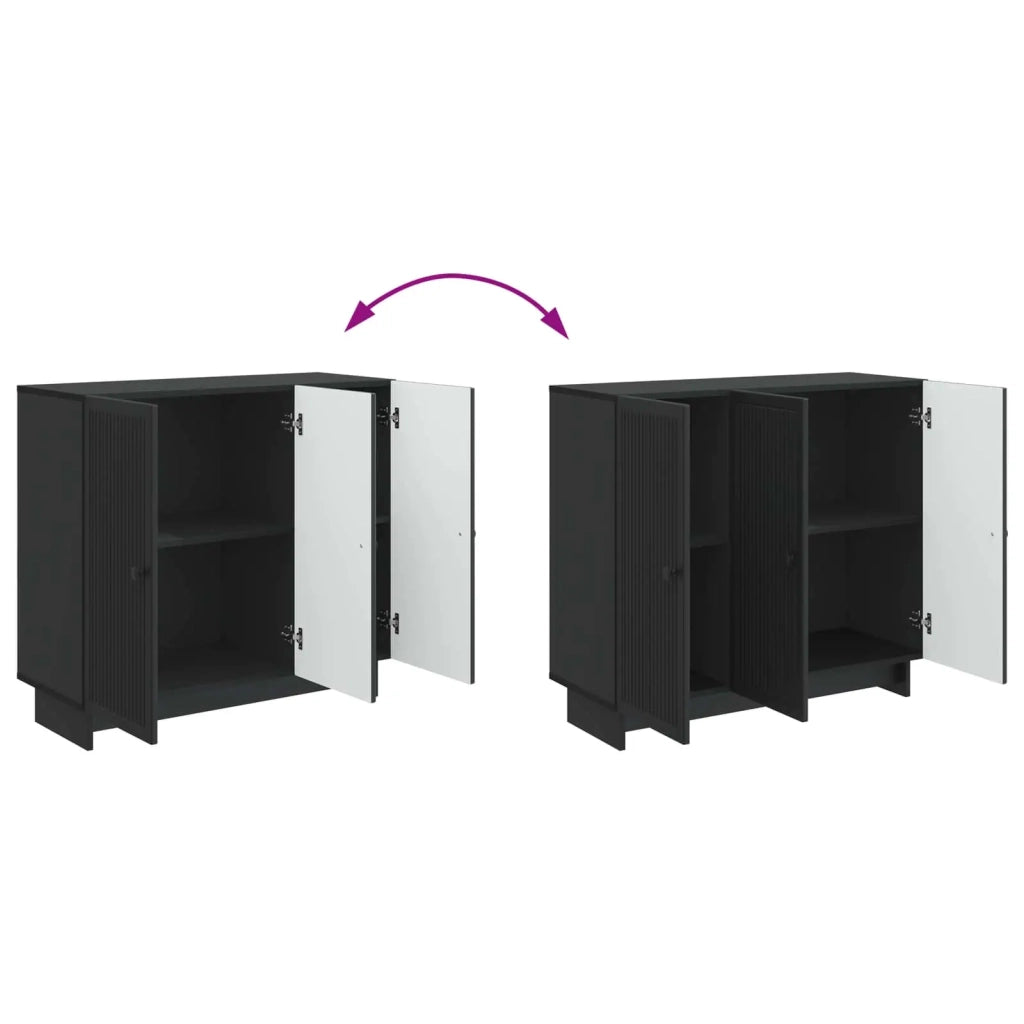 Credenza Nero 89 x 34,5 x 80 cm Legno ingegnerizzato 893956