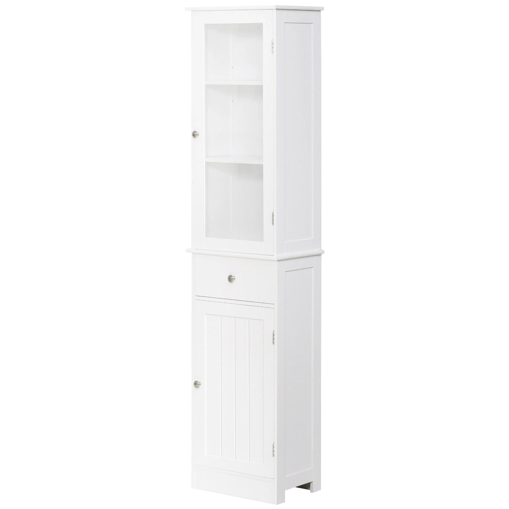 Armadio da Bagno Alto ¨C zephmum ¨C Bianco 40x27x171,5 cm