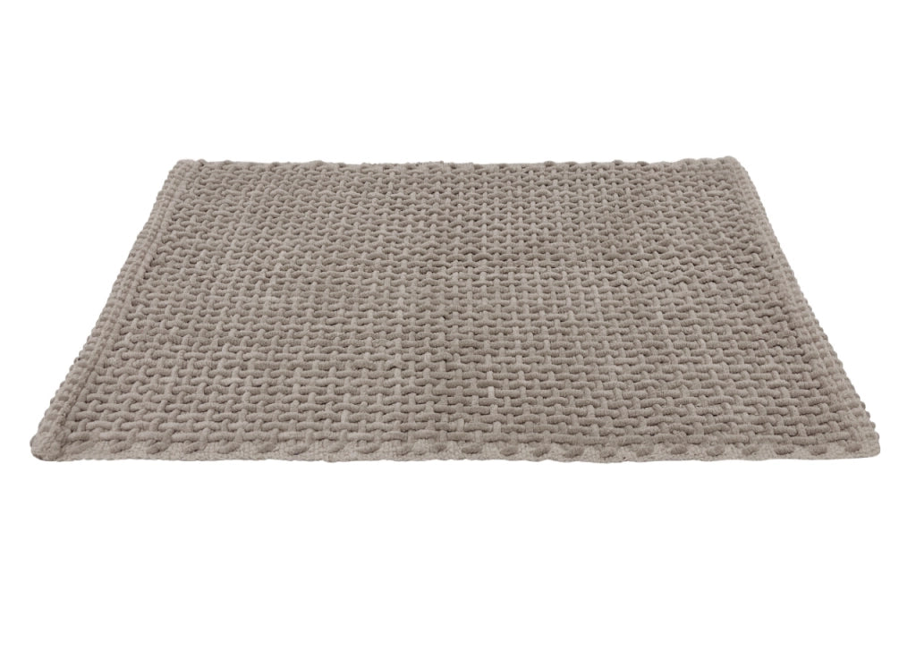 Tappeto Bagno Doccia Antiscivolo In Microfibra Super Assorbente Osaka - Parure 3 Pezzi - Tortora