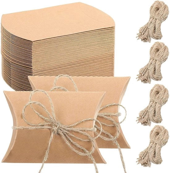Dozina di regali in cartone di cartone robusto - 100 pezzi - Dimensioni 6 x 9 cm - Stoffa impermeabile - Ideali come doni di benvenuto per i clienti