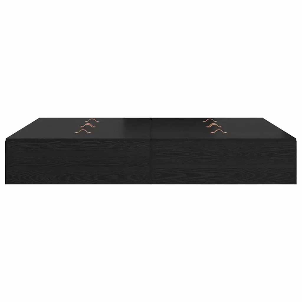 Struttura letto con contenitore Rovere Nero 160 x 200 cm 3335390