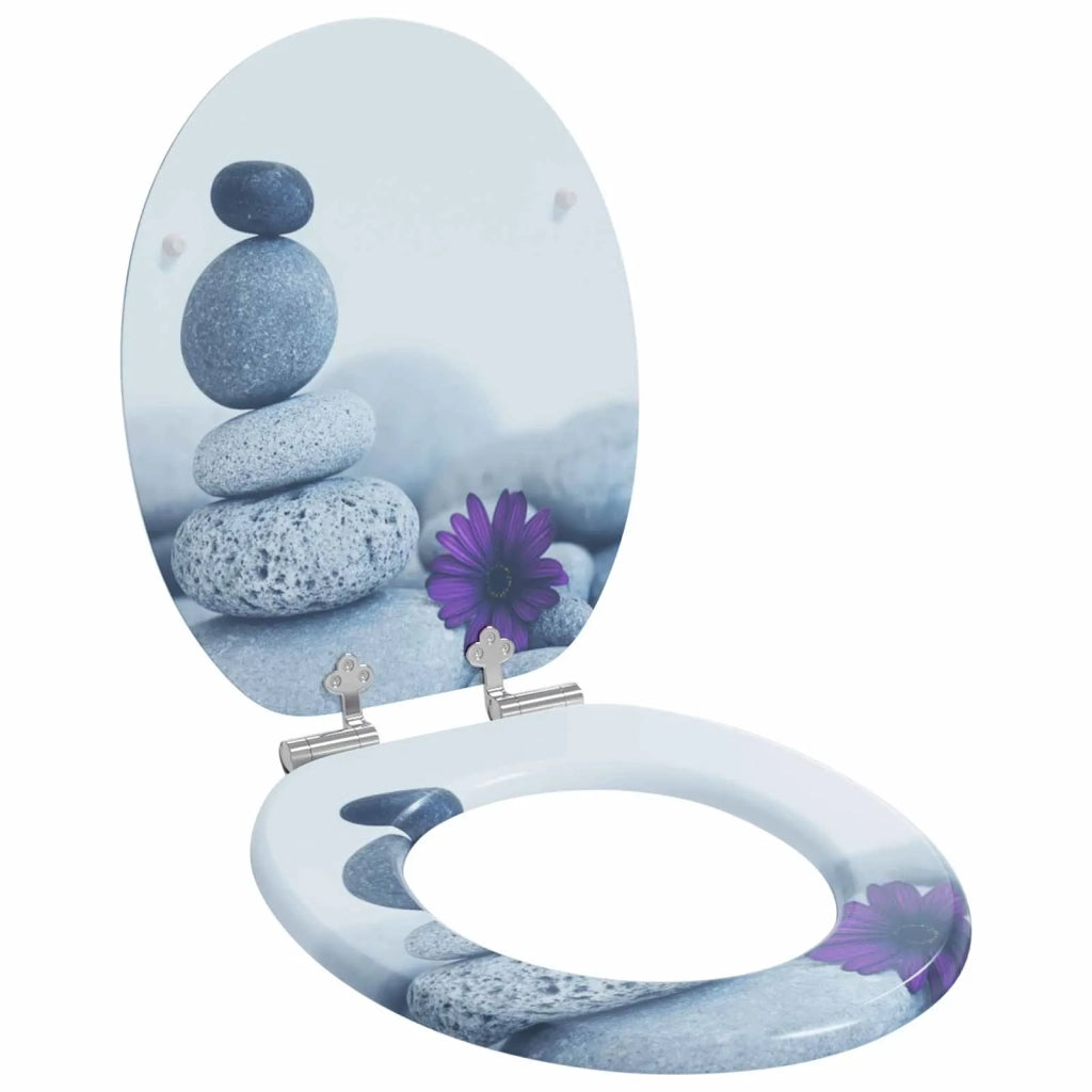 Sedile per toilette con chiusura morbida 2 pz Grigio CFW4077504