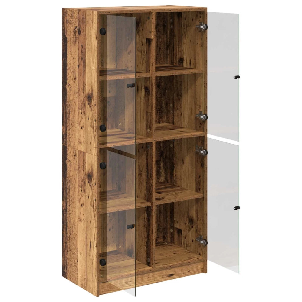 Credenza | Madia | Buffet da pranzo | Armadio da pranzo Legno vecchio 68 x 37 x 142 cm Legno multistrato