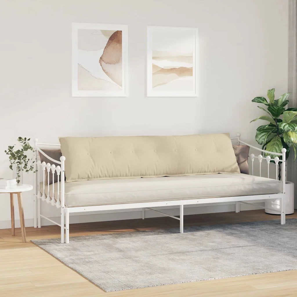 Cuscino per Schiena Crema 200 x 19 x 50 cm Tessuto