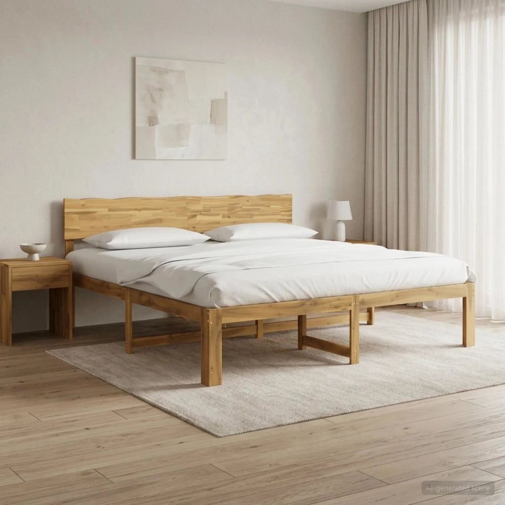 Letto matrimoniale con testiera ROSTOCK Bianco 180 x 200 cm 3405436
