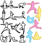Yoga Forme Cuscinetti per Biscotti - 12 Stili - Accessori Sportivi - Attività Artigianali - Adatto per Donne