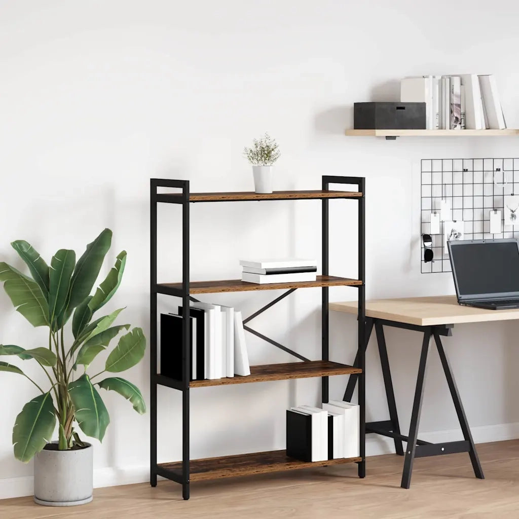 vidaXL Libreria Legno vecchio 80 x 30 x 118 cm Legno multistrato