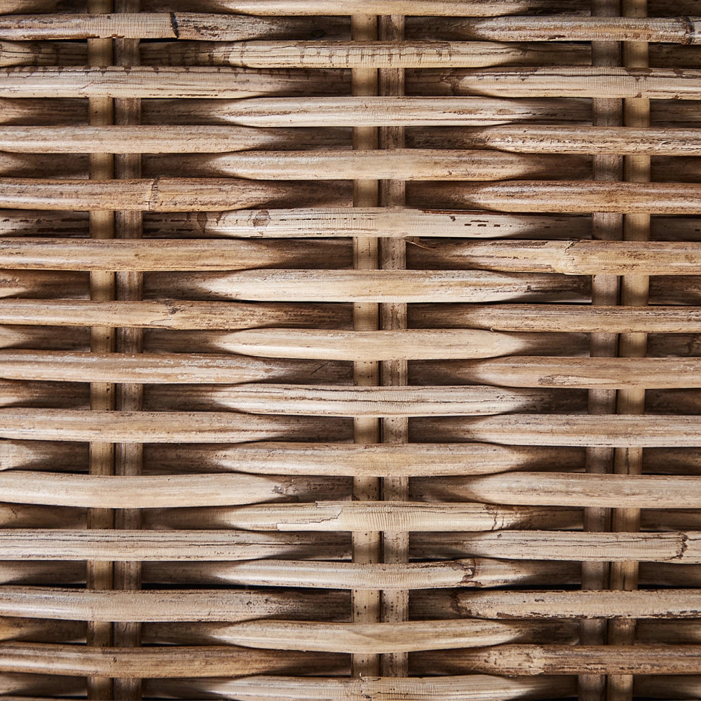 Divano da giardino in rattan naturale con cuscini esterno elegante stile boho