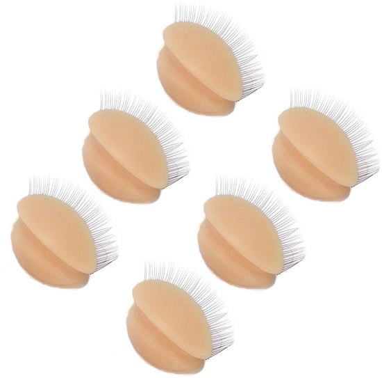 3 Pari di Wimperfalse in Silicone - Decorazioni per Occhi Realistiche - Adesive per Wimperfalse - Addestramento per Wimper - Borsetta con Setole morbide - Adesivi per Wimperfalse rimovibili