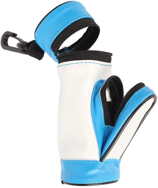 Tas per Golf - Grande Capacità - Tas da Porta - Clip per Chiave - Clip per Corda - Multifunzionale - Pelle PU Sostenibile - Tas per Palline da Golf