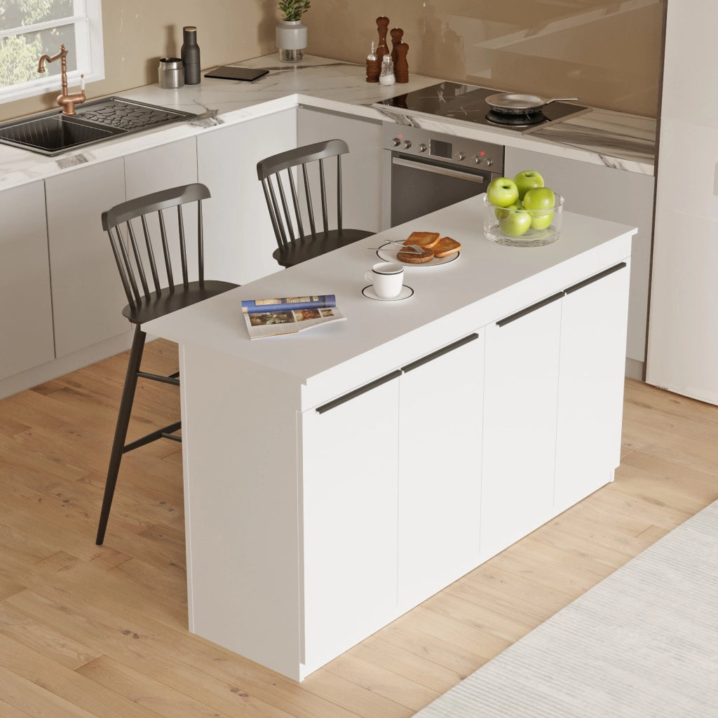 Tavolo da cucina in legno "Lark" - 160 x 60 x 90 cm - Bianco