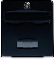 Cassa postale in acciaio inox con apertura completa - Poststop - Mini BALthazar nero