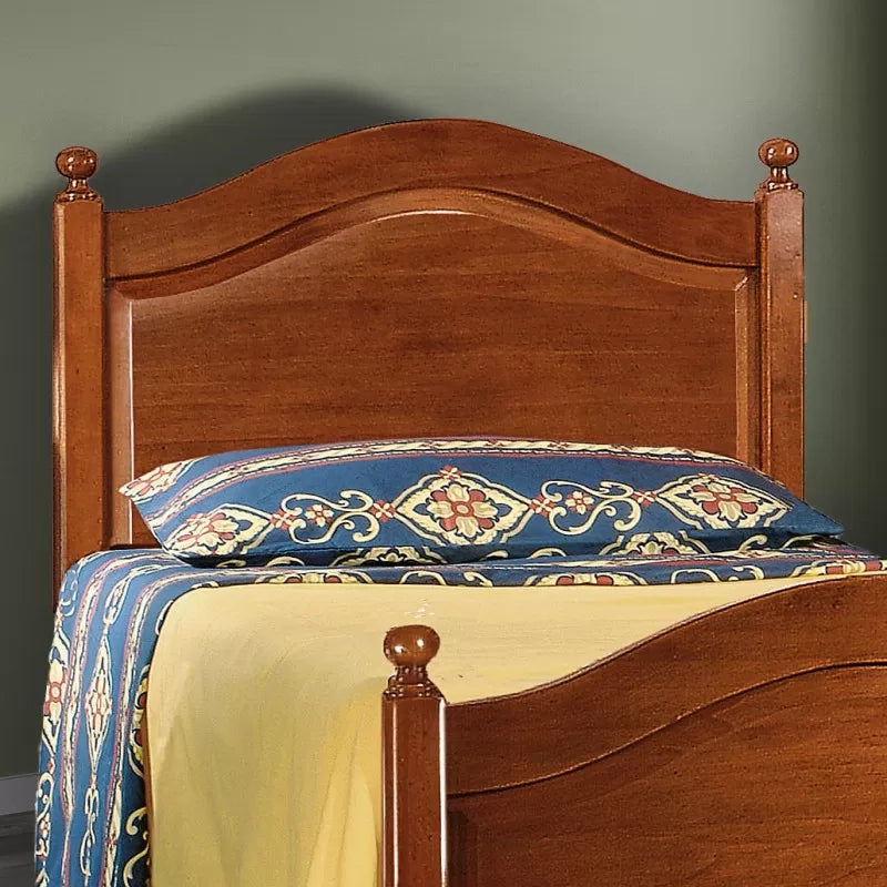 Letto singolo classico legno tinta noce l 100 h 111 p 212 (6127) - Mobili 2G