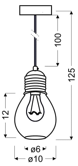 Lampada sospensione Candellux Gliva 31-58652 cromo metallo E27