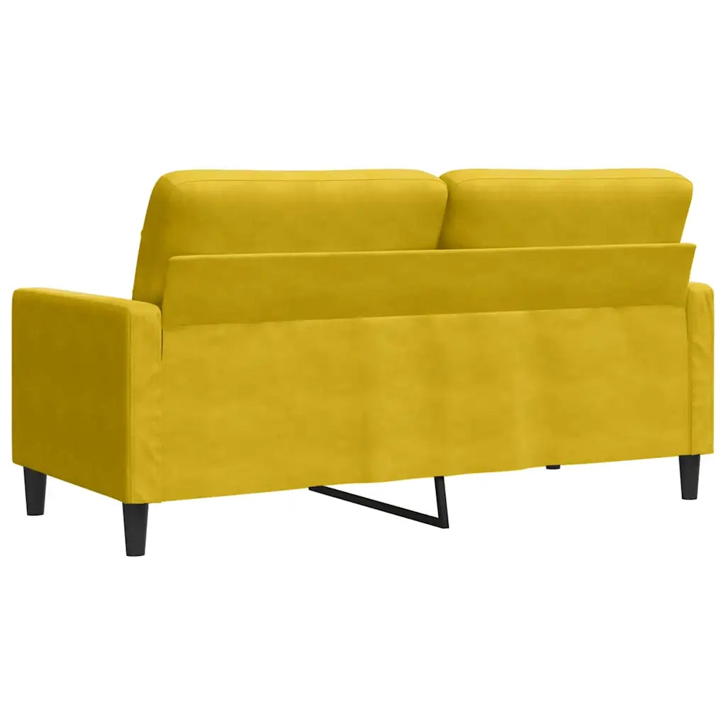 Divano | Divano da soggiorno | Sofa a 2 Posti giallo 140 cm in Velluto
