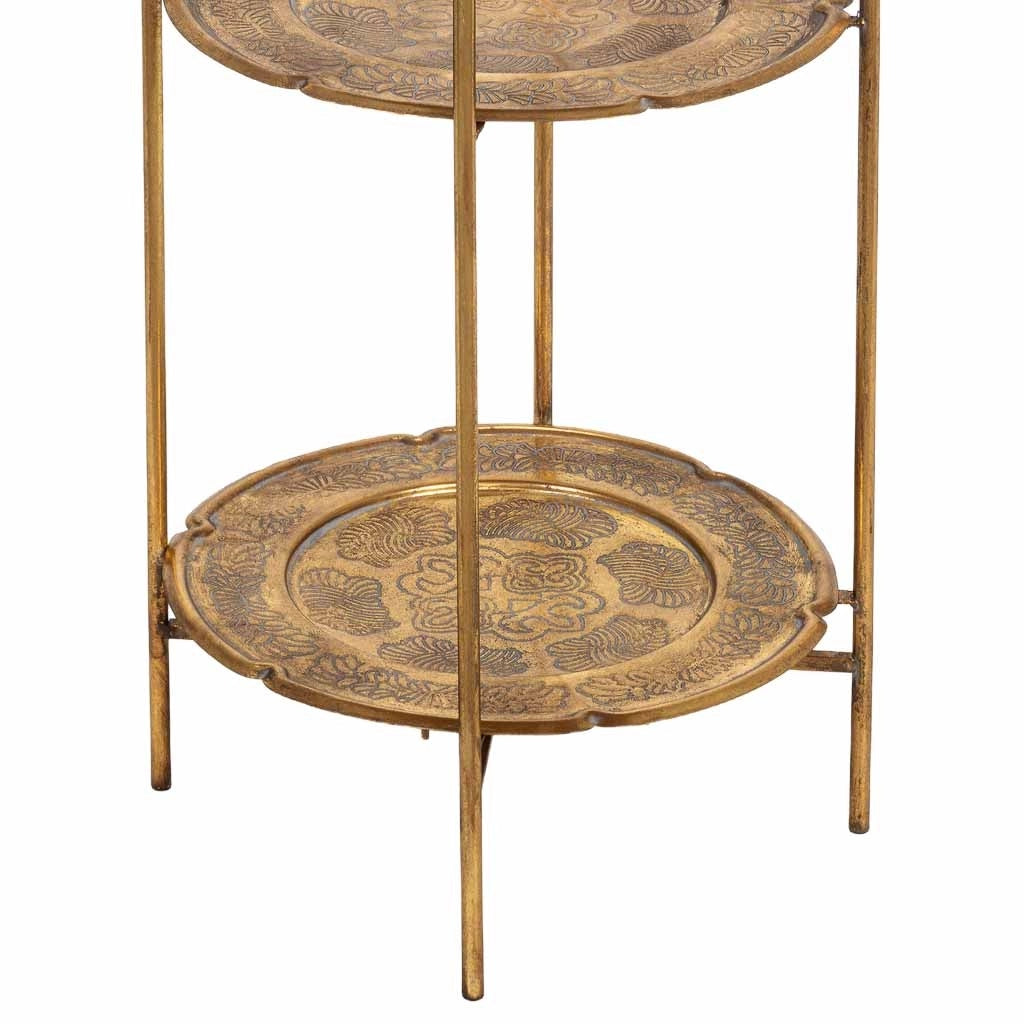 Mensola in metallo dorato 42,5x42,5x185,5h cm