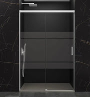 Box doccia frontale BASIC 1 fisso + 1 scorrevole 105-110 cm (41-46) bianco opaco vetro frost