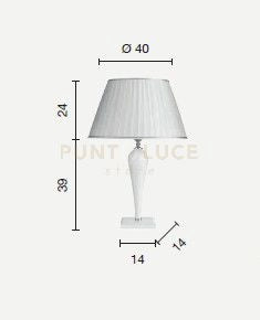 LUMETTO RAVEL CRISTALLO E CROMO ATTACCO E27 1 LUCE H.39+24CM