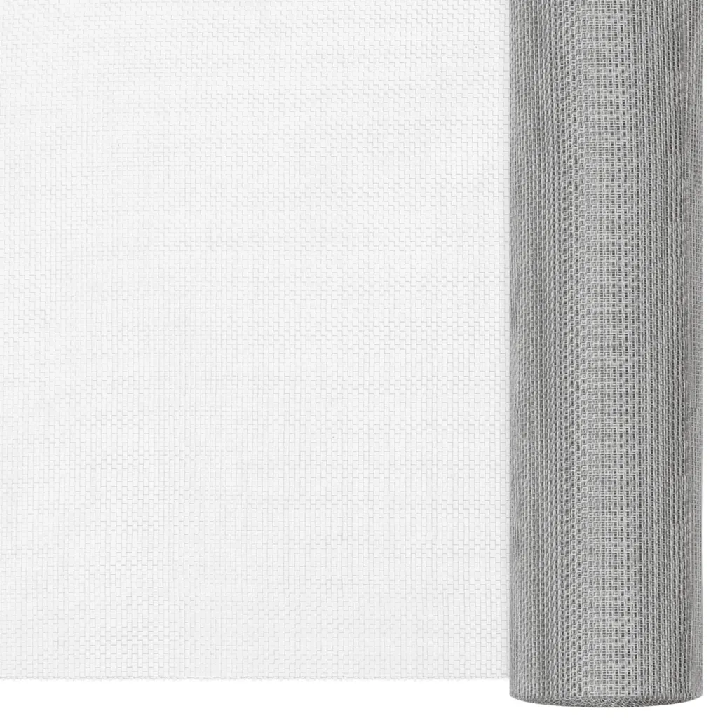 Recinzione in Rete in Acciaio Inossidabile 100x2000 cm Argento 150895