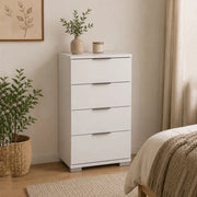Laka, Cassettiera 4 Cassetti, 46x42x79h cm Bianco