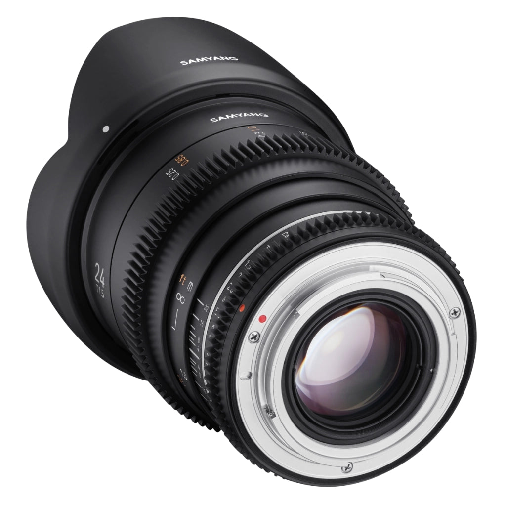 Obiettivo grandangolare per cinema e video MF 24mm T1,5 VDSLR MK2 – luminosità T1,5 per Canon RF Mount, Lunghezza focale fissa, full-frame e APS-C, risoluzione 8K
