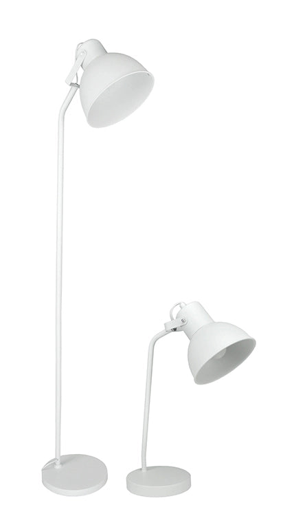 Lampada da terra in metallo bianco, piantana mod. Manhattan FL08MAME