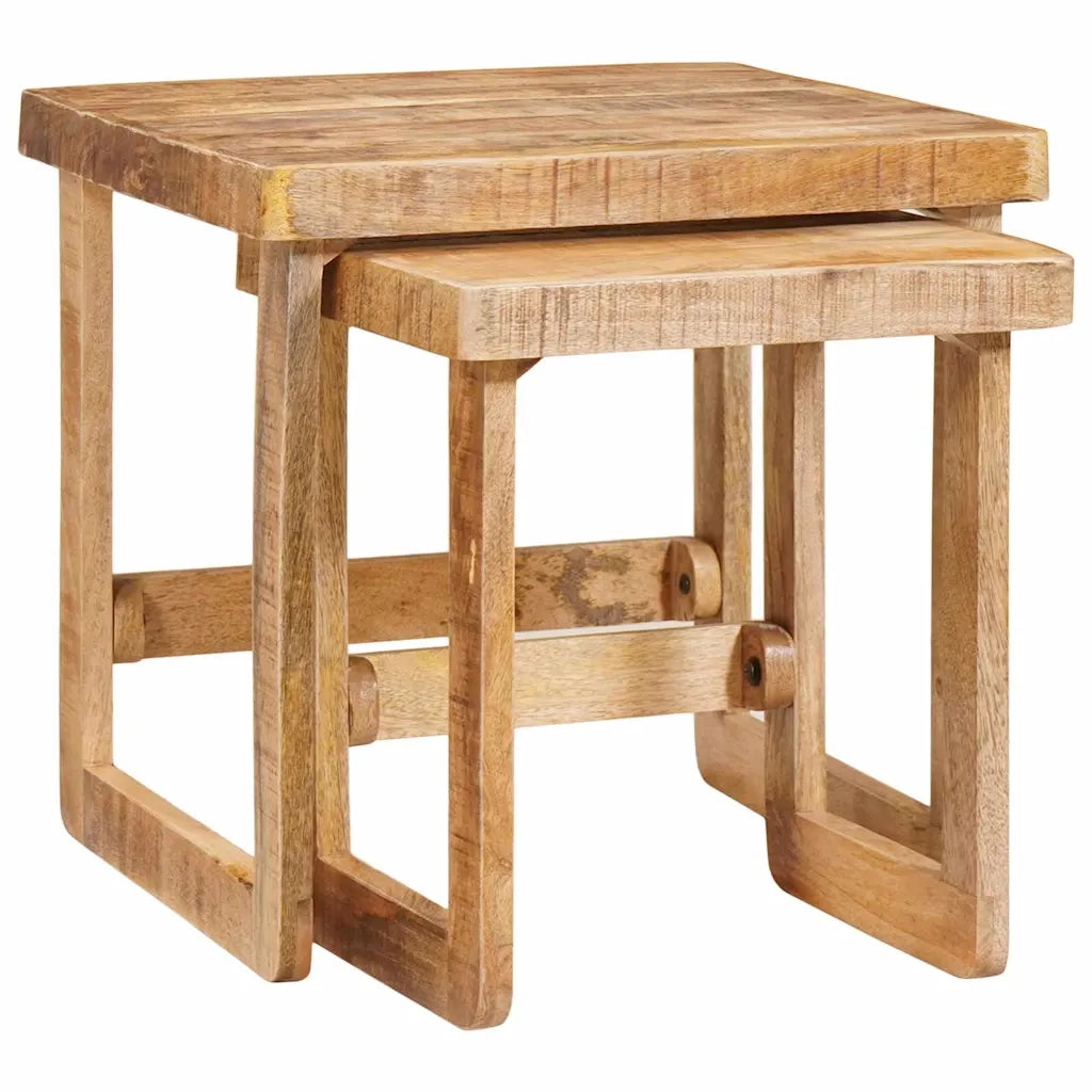 vidaXL Tavoli da Fine Marrone legno massello di mango