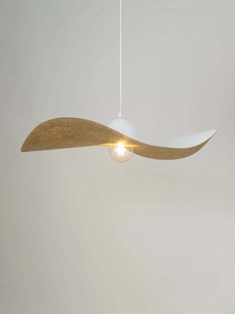 Lampada a sospensione Kapello bianco/oro Ø76 E27 Sigma