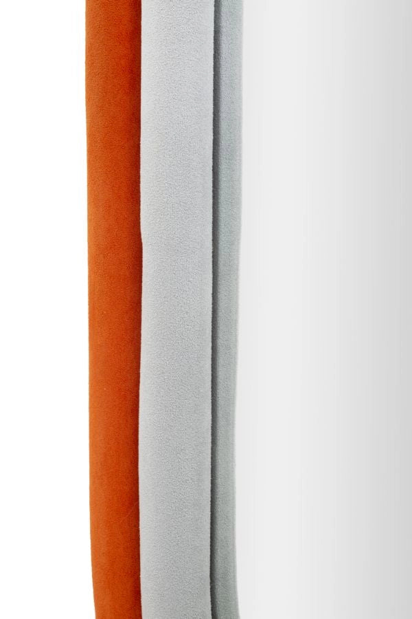 Specchio da muro velluto grigio arancio 60x4x90cm ANTONY