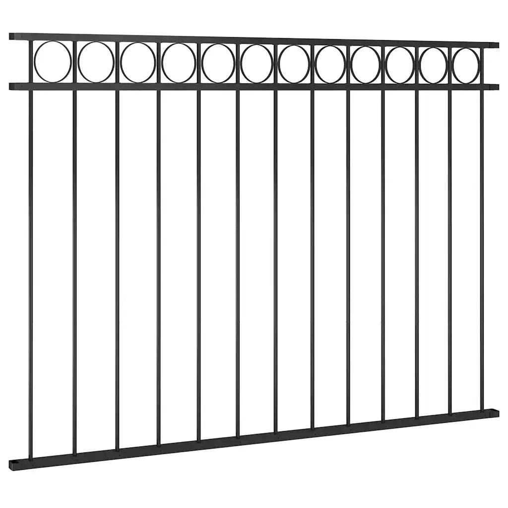 Pannello di recinzione ASSEN in acciaio 163x120 cm Nero 146318