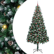 Albero di Natale Artificiale-Albero Natalizio con 300 LED Verde 240 cm 611989