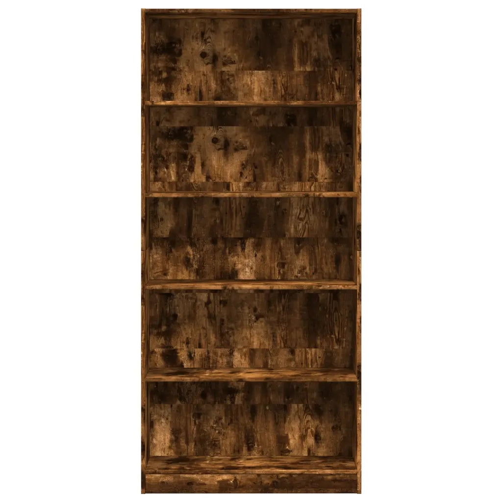 Libreria Rovere Fumo 80x24x176 cm in Legno Multistrato 857857