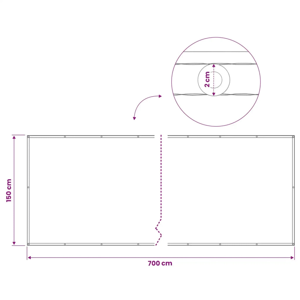 Schermo di Privacy per Balcone 150 x 700 cm 42036643
