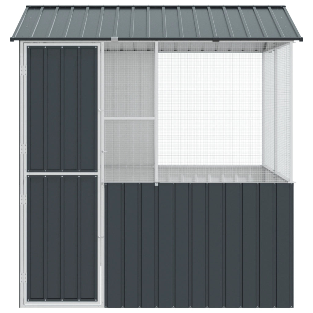 gabbia per uccelli  antracite 215x78x200 cm acciaio zincato