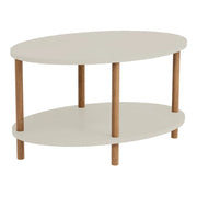 Tavolino da caffè ovale consolle laterale 43 x 70 x 44 cm greige naturale 03_0010827